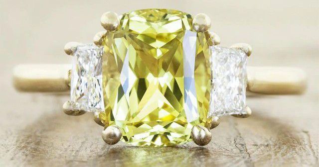 The 23 Best Yellow Sapphire Engagement Rings Of 2022 Regarding Yellow Sapphire Double Halo Cocktail Rings (View 22 of 25)