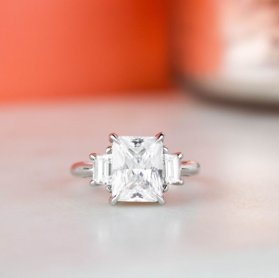 The 8 Most Beautiful Radiant Cut Engagement Rings – Brilliant Earth Blog Pertaining To Floating Squares Diamond Cocktail Rings (Photo 25 of 25)