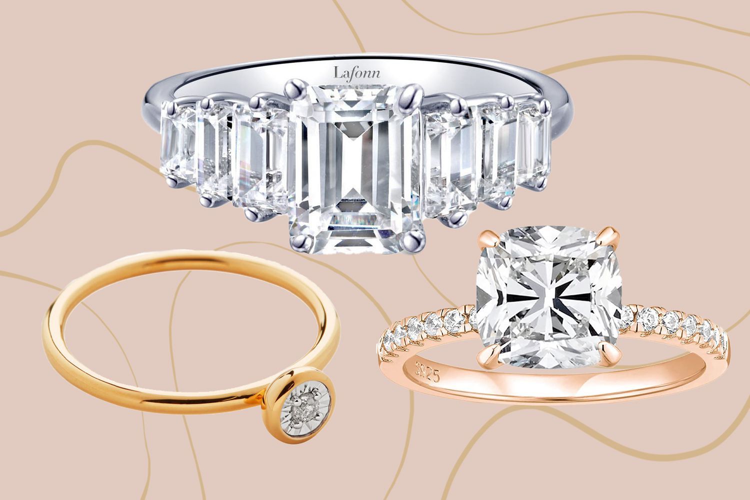 The Best Fake Engagement Rings For Traveling In 2022 |travel + Leisure Regarding Floating Squares Diamond Cocktail Rings (View 19 of 25)