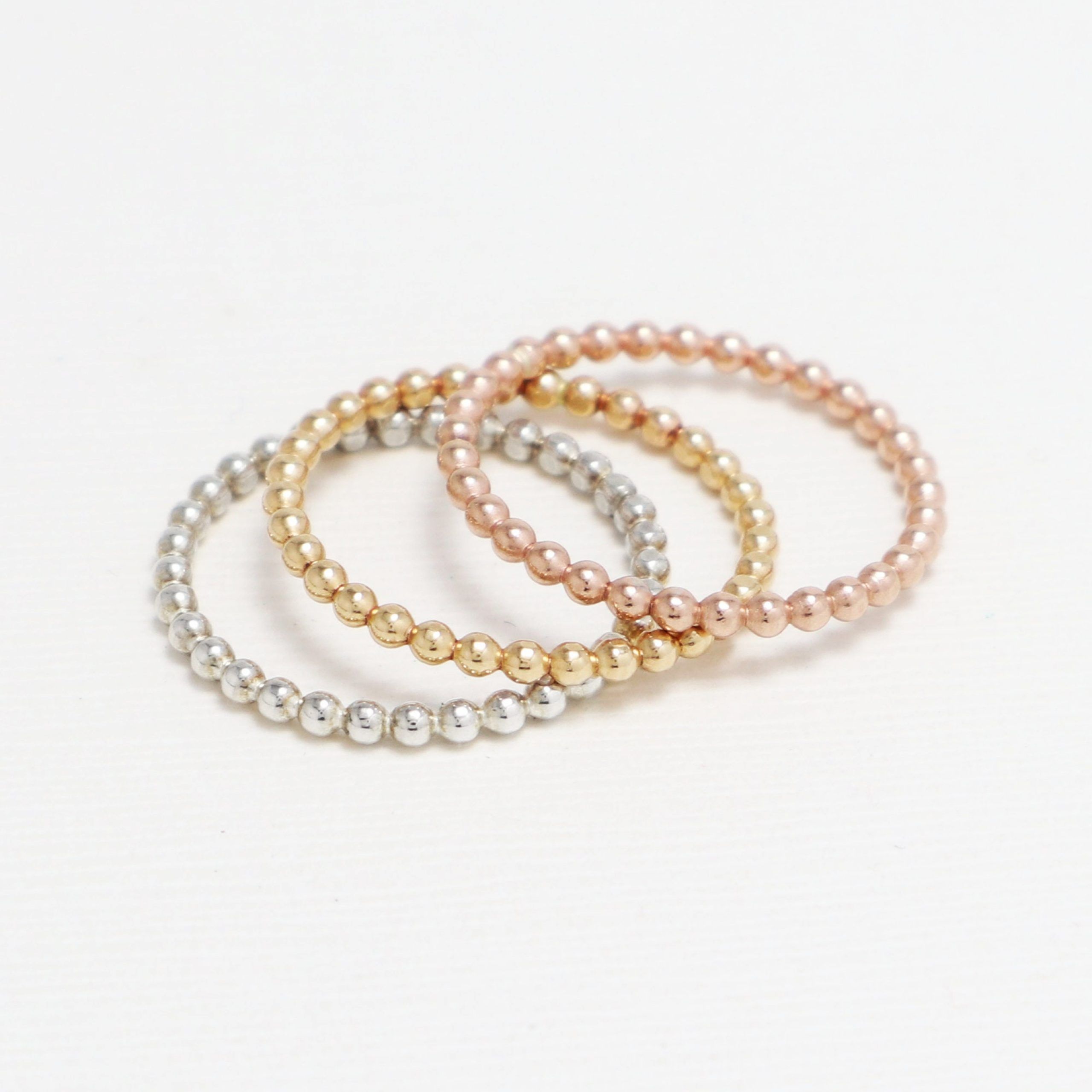 Thin Gold Bead Ring Silver Beaded Ring Thumb Rings For – Etsy In Thin Gold Beaded Rings (Photo 25 of 25)