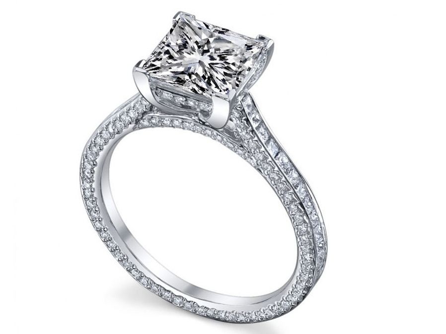 Three Sided Pave Engagement Ring Factory Sale, 51% Off | Mooving (View 16 of 25)