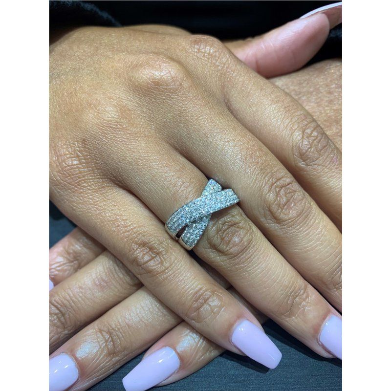 Toodie's Signature Fashion Pave' Diamond "x" Ring – Toodie's Fine Jewelry Inside “x” Rings With Diamond Pave (Photo 25 of 25)