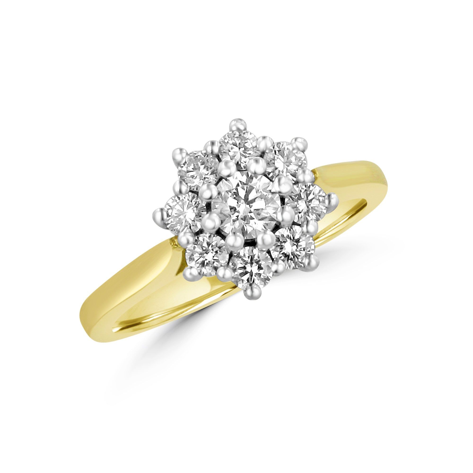 Traditional Diamond Cluster Ring | Designsavanti Fine Jewellery In Diamond Cluster Rings (View 16 of 25)
