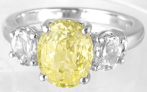 Unheated Yellow Sapphire Ring For Sale –  (View 22 of 25)