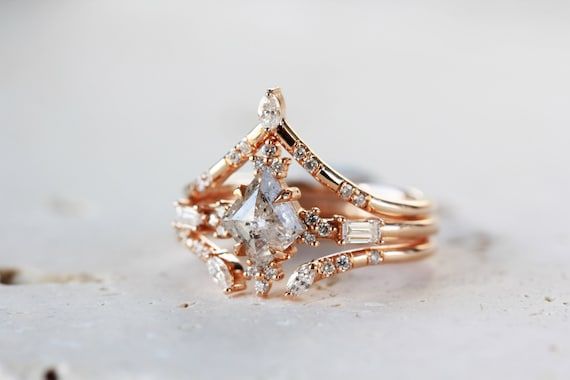 Wedding Band Stacking Ring Stack Diamond Ring Marquise Diamond – Etsy With Marquise Diamond Thin Beaded Stack Rings (View 10 of 25)