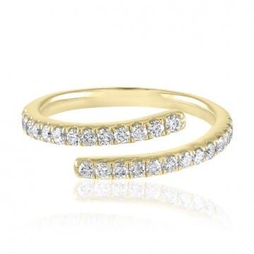 Wrap Around Diamond Ring | Lauren B Jewelry With Regard To Graduated Diamonds Wraparound Rings (View 3 of 25)