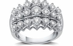  Best 25+ of Diamond Two Row Anniversary Bands in Sterling Silver