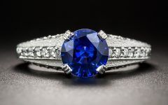 Vintage Style Diamond and Sapphire Engagement Rings