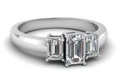 15 Best 3 Stone Emerald Cut Diamond Engagement Rings