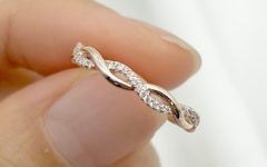 Stackable Diamond Twist Band Rings
