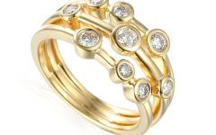 25 Best Collection of Bubbles Gold Band Rings