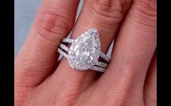 Pear Shaped Engagement Rings with Wedding Bands