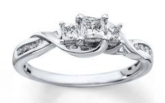 Top 15 of Diamond Three Stone Wedding Bands in 10k Gold