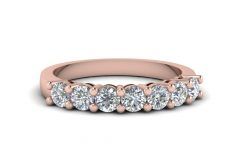 25 Best Collection of Diamond Anniversary Bands in Rose Gold