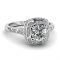 Square Double Halo Engagement Rings