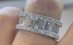 25 Collection of Baguette and Round Diamonds Eternity Band Rings