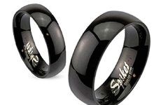 Black Stainless Steel Wedding Bands