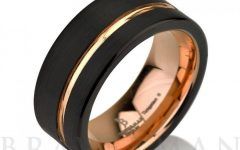 15 Collection of Black and Gold Wedding Bands for Men