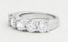 25 Best Diamond Bold Five Stone Anniversary Bands in White Gold