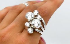 Bubbles Open Wrap Rings with Diamonds