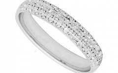 White Gold Diamond Cut Wedding Rings