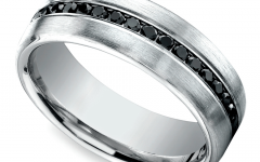 Mens Wedding Ring with Black Diamonds