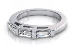 2024 Popular Wedding Bands with Baguettes