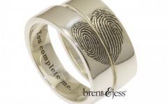 2024 Latest Fingerprint Wedding Rings