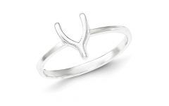 25 Best Collection of Polished Wishbone Rings