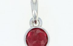 Top 25 of July Droplet Pendant, Synthetic Ruby Necklaces