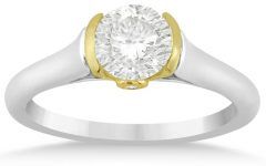 15 The Best Two Tone Bezel Set Engagement Rings