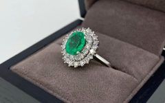 Emerald Rings with Double Halo
