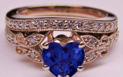 Blue Heart Engagement Rings
