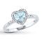 Diamond Aquamarine Engagement Rings