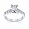 Princess Cut Diamond Engagement Rings with Side Stones