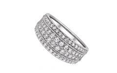 2024 Best of Diamond Four Row Anniversary Rings in White Gold
