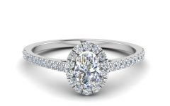 Oval-shaped Diamond Micropavé Engagement Rings