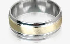Silver and Gold Mens Wedding Bands