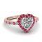 Pink Diamond White Gold Engagement Rings