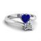 White Gold Engagement Rings with Blue Sapphire