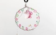 Pink Cherry Blossom Flower Locket Element Necklaces