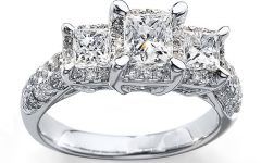 2024 Latest Three Stone Wedding Rings
