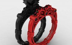15 Inspirations Black and Red Wedding Bands
