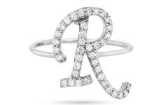 25 Collection of Love Letters Diamond Letter Rings