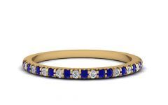 15 Ideas of Blue Sapphire and Diamond Wedding Bands