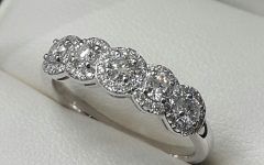 Top 25 of Diamond Three Row Collar Anniversary Bands in White Gold