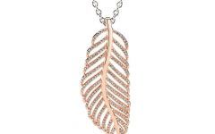 25 Best Ideas Shimmering Feather Pendant Necklaces