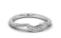 Top 15 of Diamond Contour Wedding Bands in 14k White Gold
