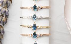 Stackable Pear Cut Sapphire Rings