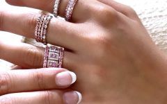 25 Collection of Stackable Pink Sapphire Rings